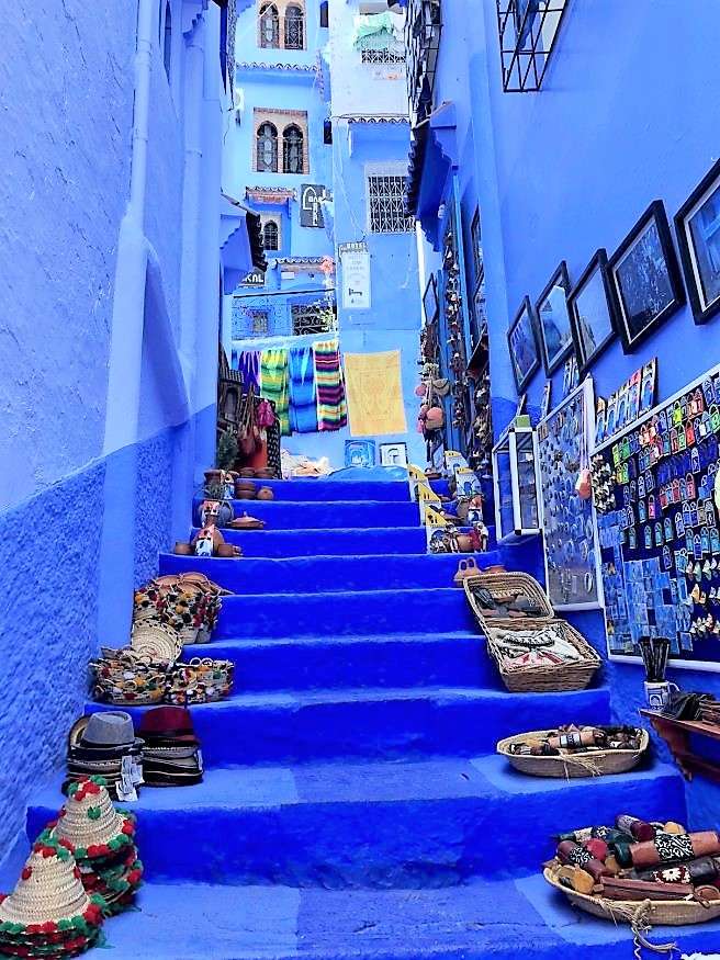 Błękitne miasto Chefchaouen w Maroku puzzle online