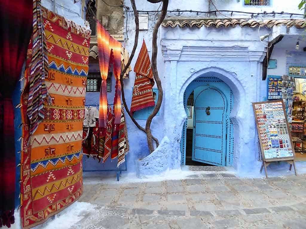 Błękitne miasto Chefchaouen w Maroku puzzle online