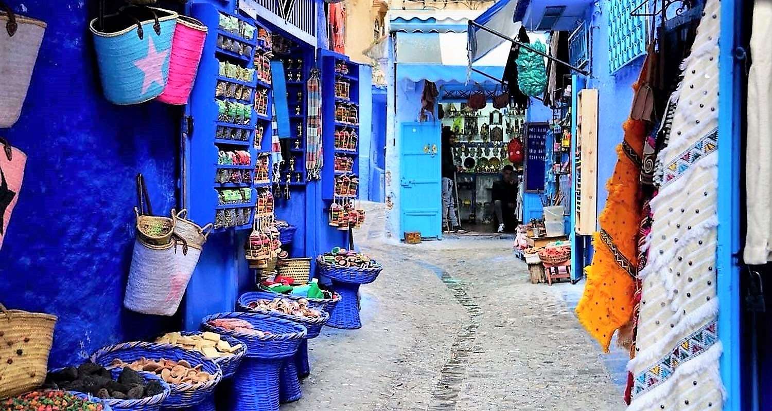 Błękitne miasto Chefchaouen w Maroku puzzle online