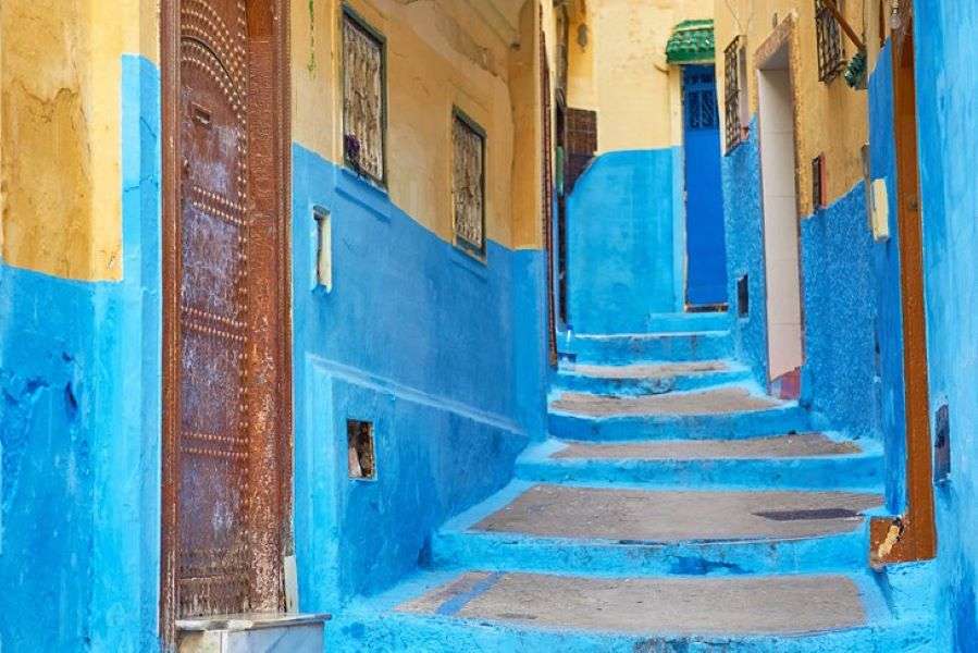 Błękitne miasto Chefchaouen w Maroku puzzle online