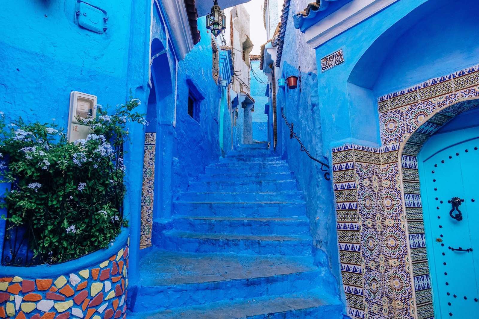 Błękitne miasto Chefchaouen w Maroku puzzle online