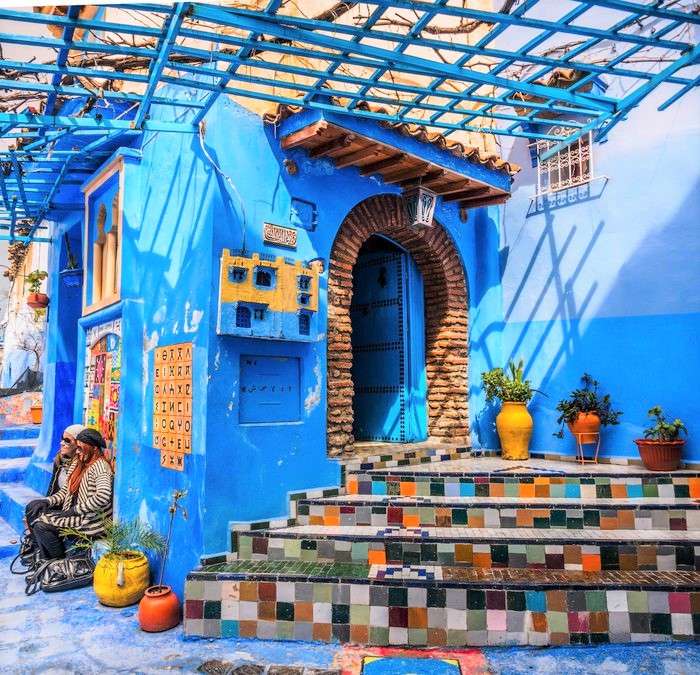 Błękitne miasto Chefchaouen w Maroku puzzle online