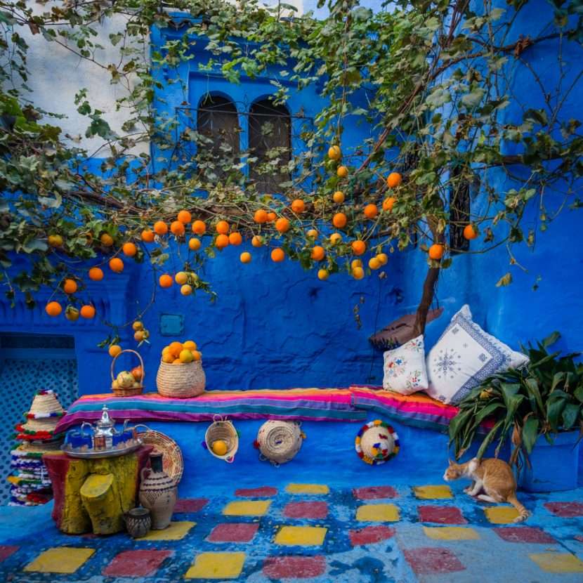 Błękitne miasto Chefchaouen w Maroku puzzle online