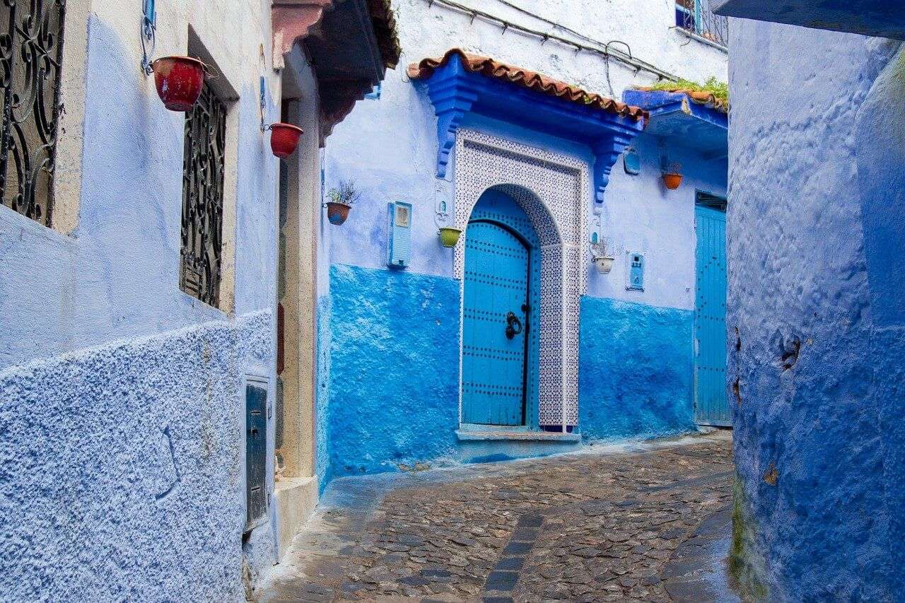 Błękitne miasto Chefchaouen w Maroku puzzle online