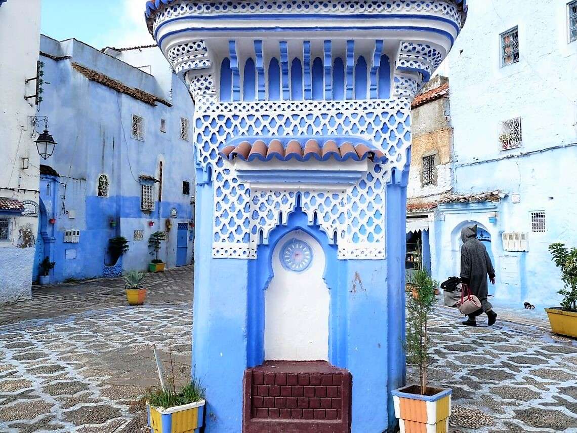 Błękitne miasto Chefchaouen w Maroku puzzle online