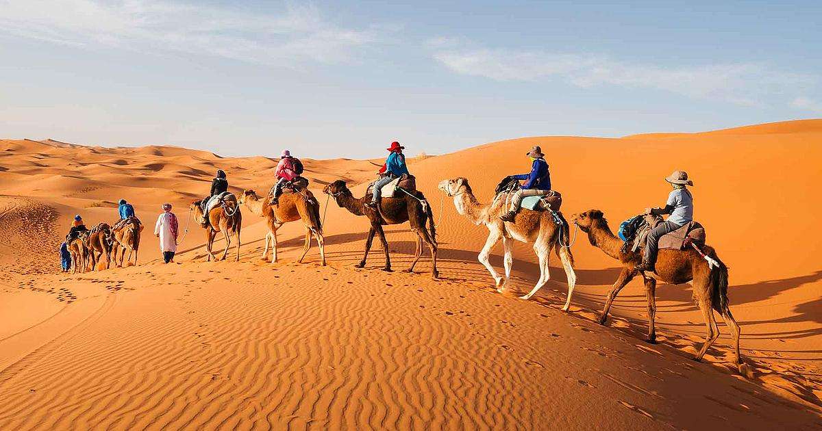 Sahara w Maroku w Afryce puzzle online