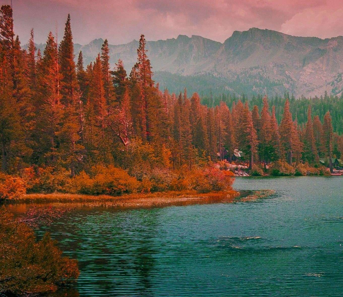 Jesienny krajobraz nad wodą puzzle online
