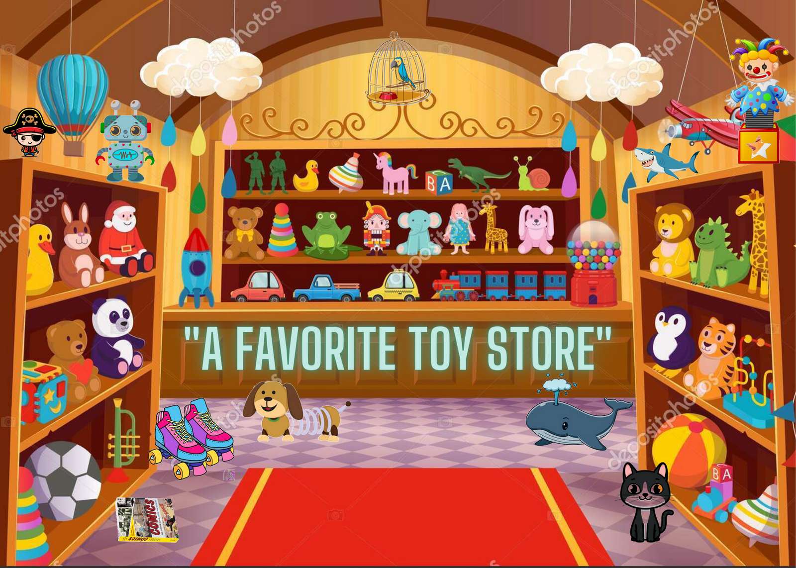 Ulubiony sklep z zabawkami puzzle online