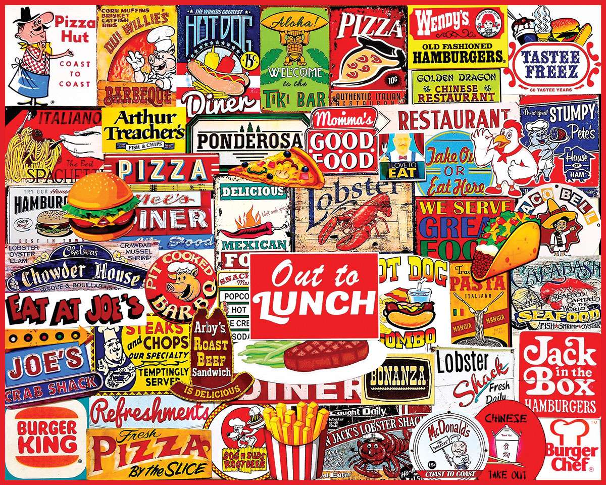 Znaki reklamowe fast foodów puzzle online