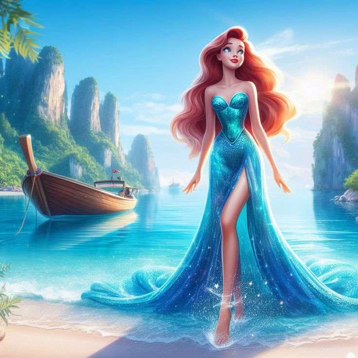 Współczesny Ariel Disney puzzle online
