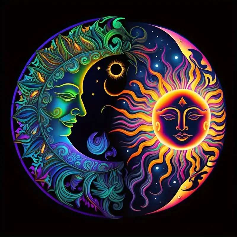 Księżyc i słońce puzzle online