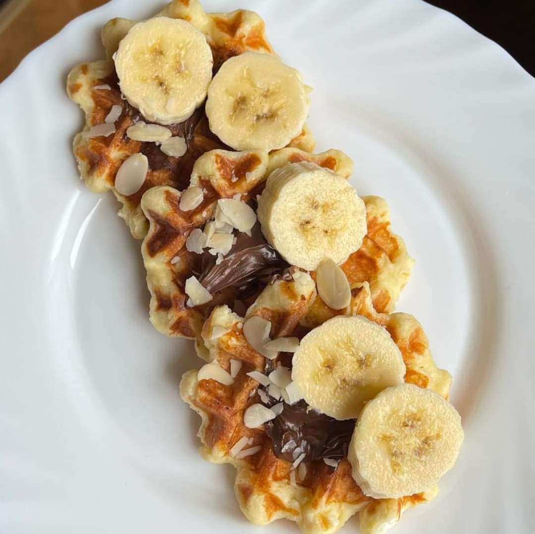 Gofry z banankami i czekotobko puzzle online