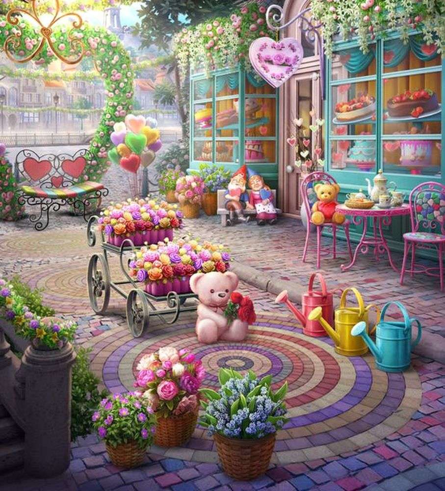 Kwiaty i zabawki puzzle online