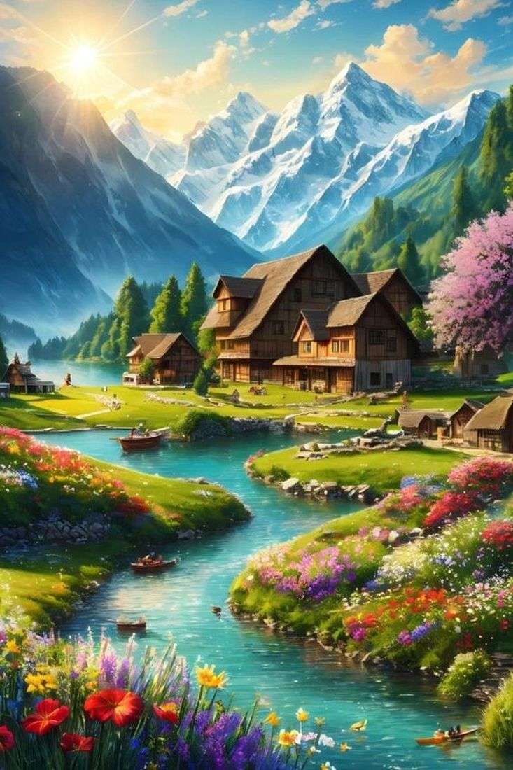 Piękny krajobraz puzzle online