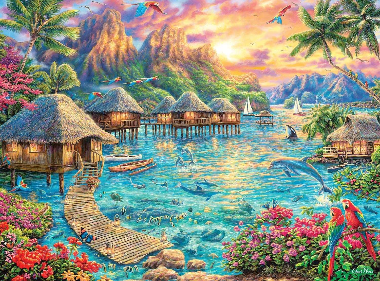 Tropikalna oaza puzzle online