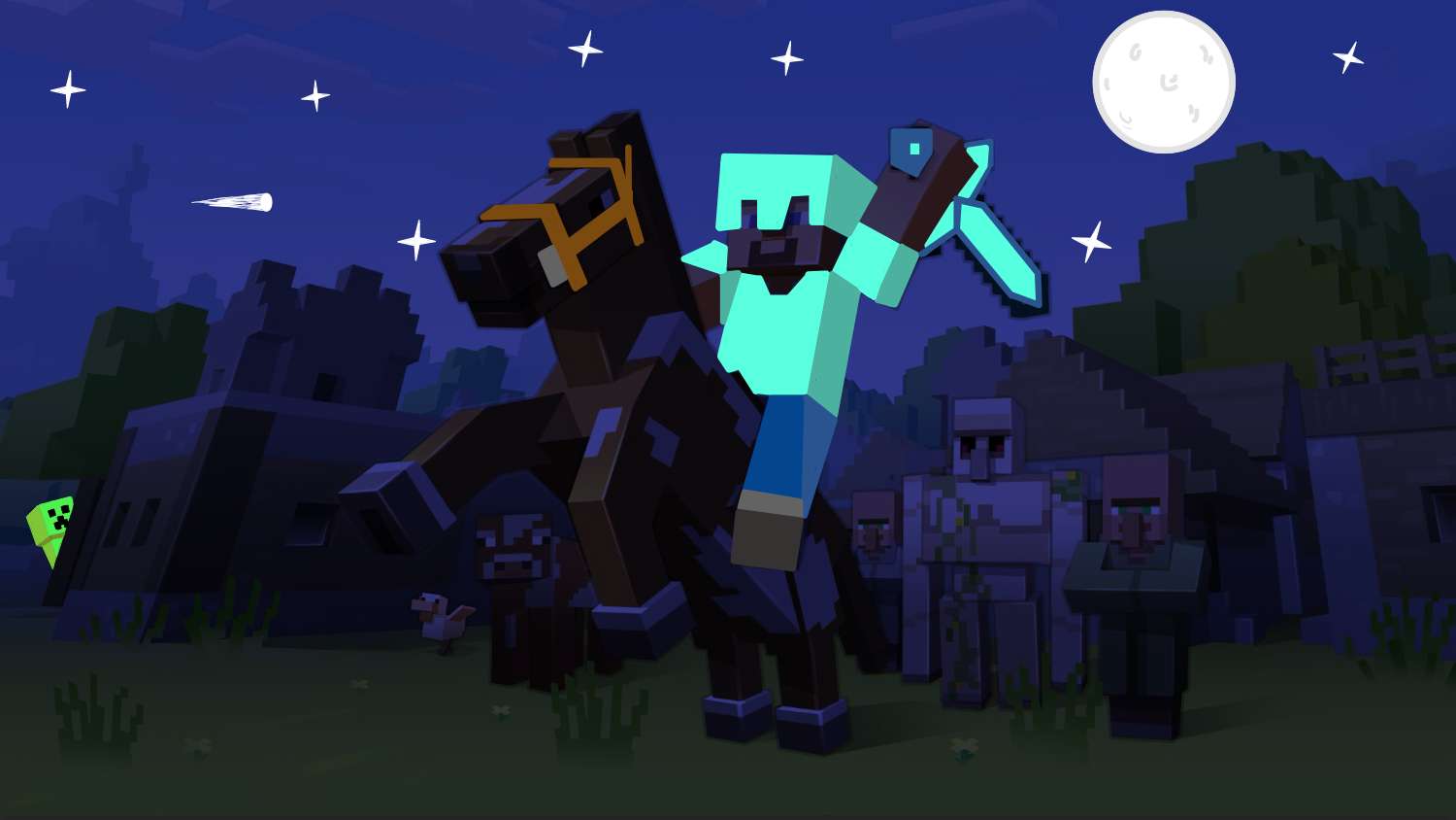 Minecraft w ciemności puzzle online