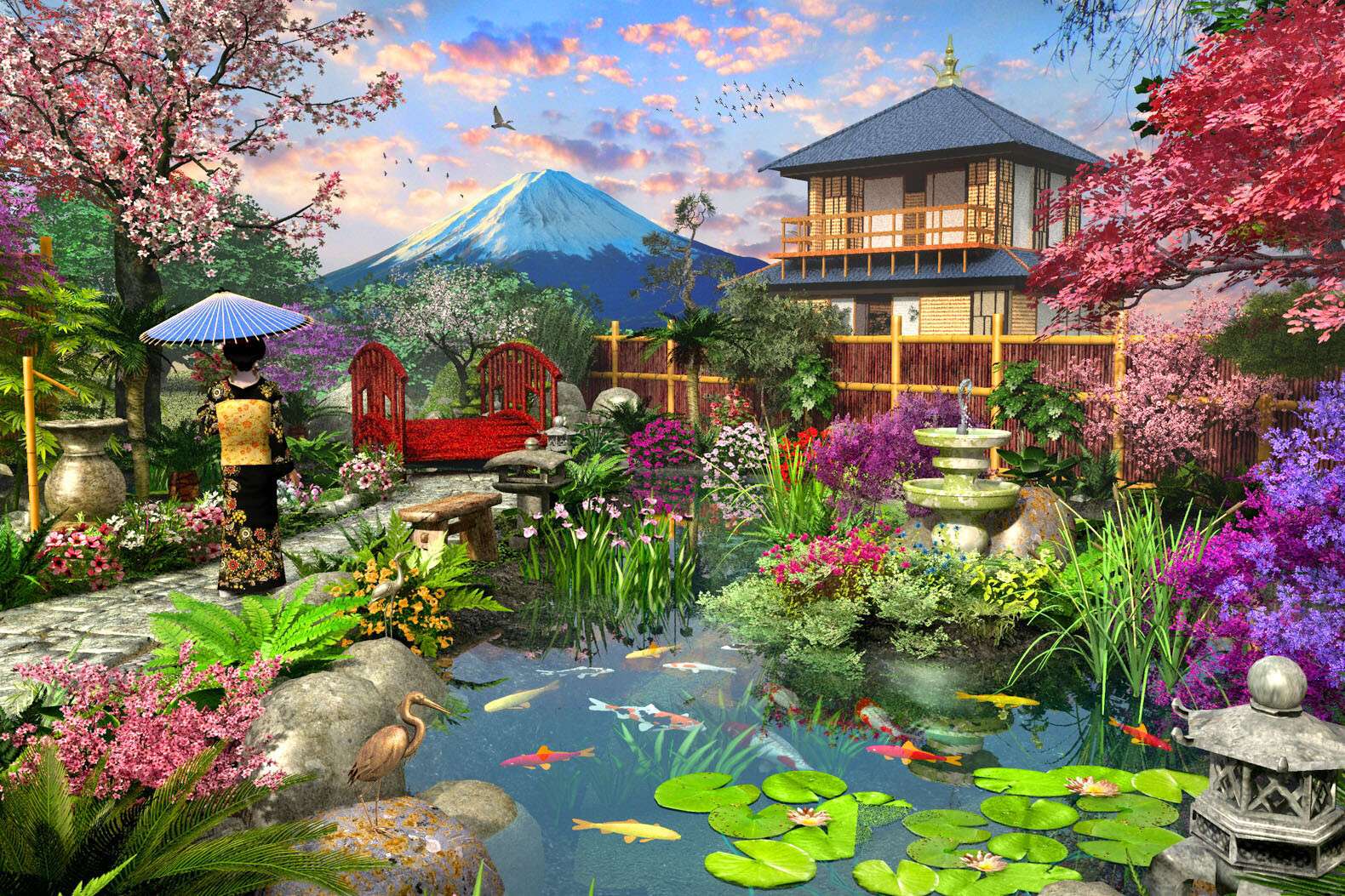 japoński ogród puzzle online