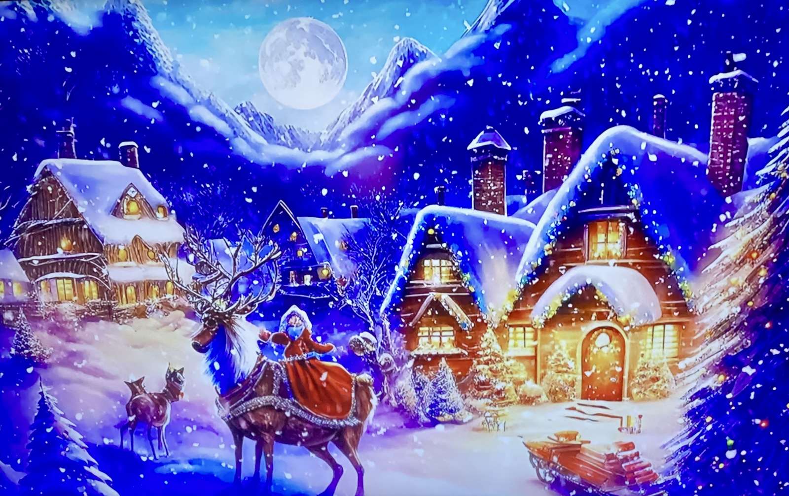 Śnieżna pogoda na Boże Narodzenie puzzle online