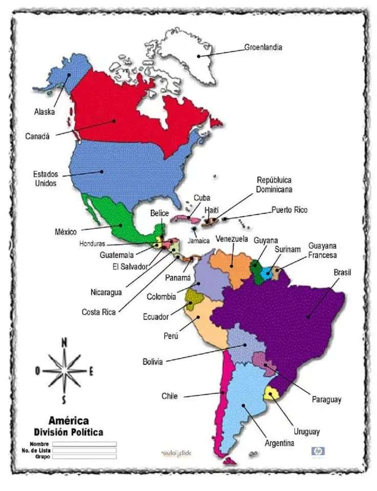 kompletna mapa Ameryki puzzle online