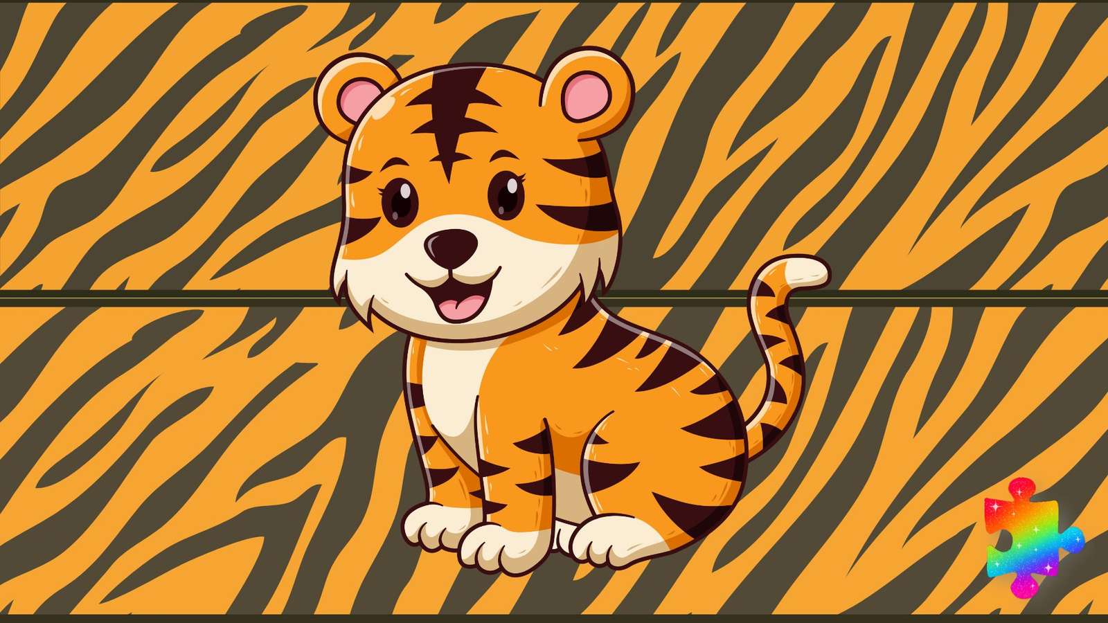 Szczęśliwy Tygrys puzzle online