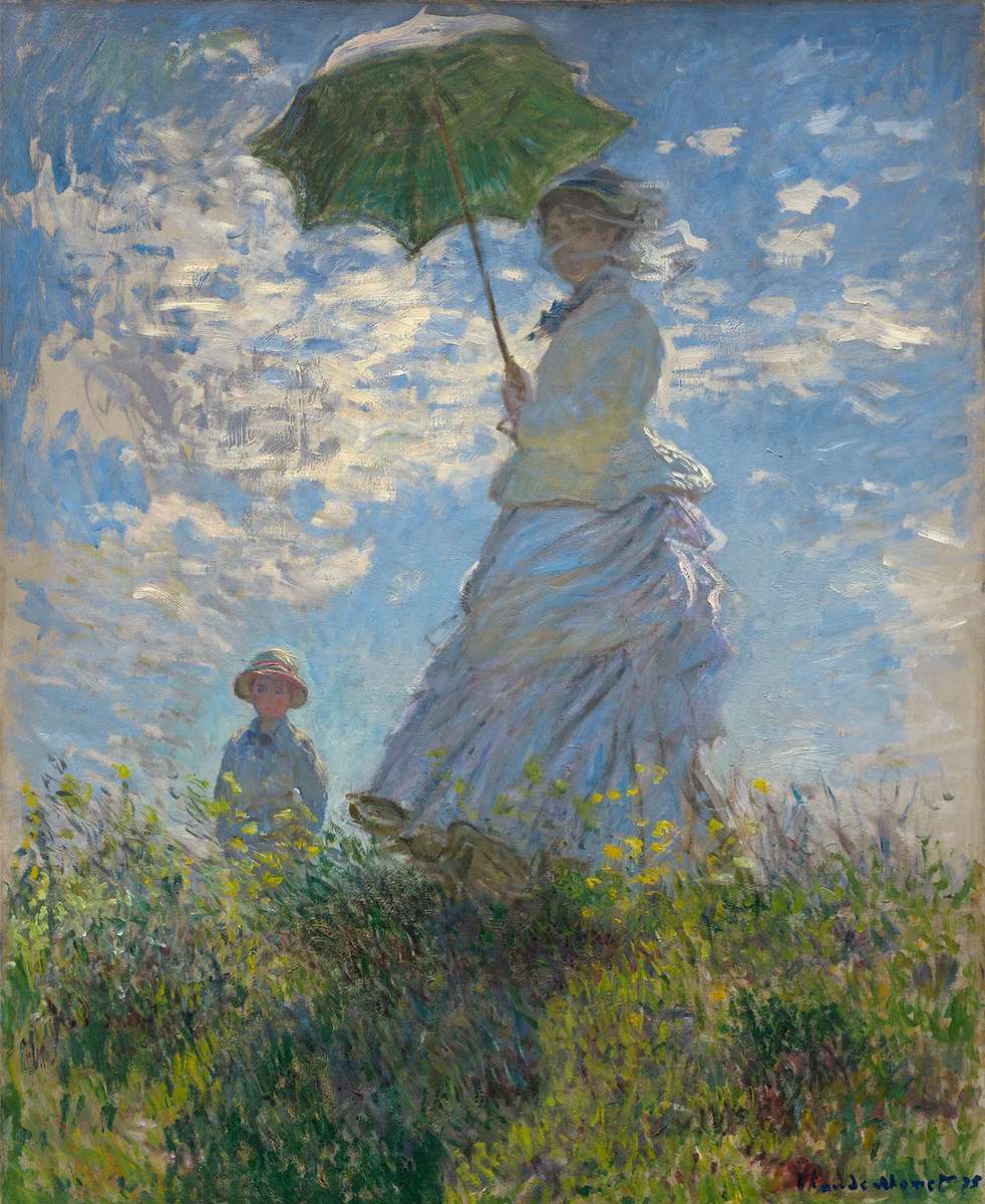 Kobieta Moneta z parasolką puzzle online