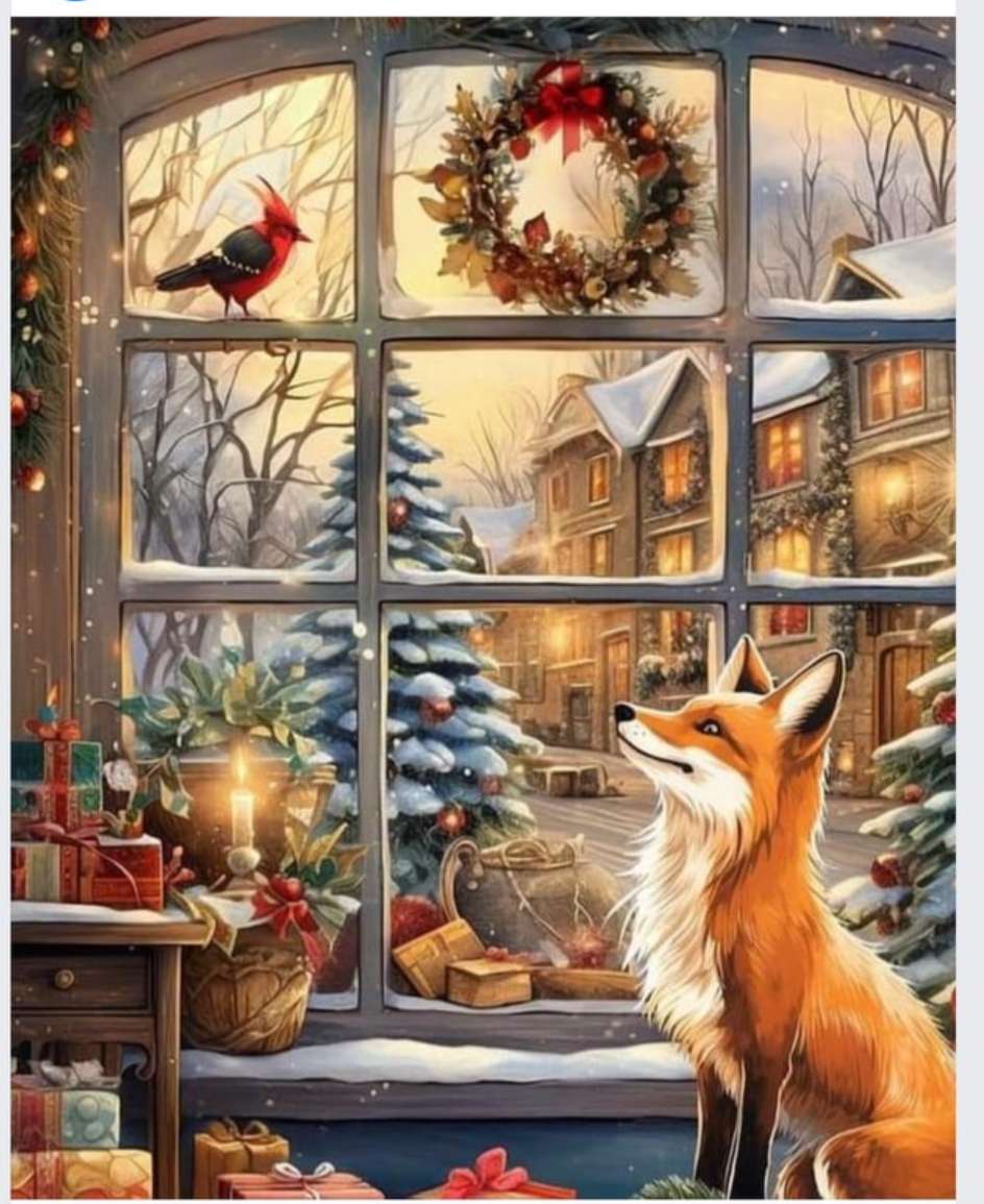 Piękna scena świąteczna puzzle online