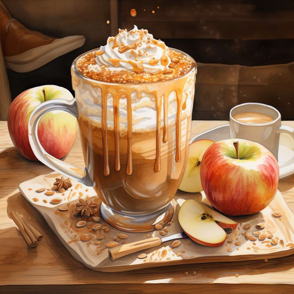 Domowe latte karmelowo-jabłkowe puzzle online