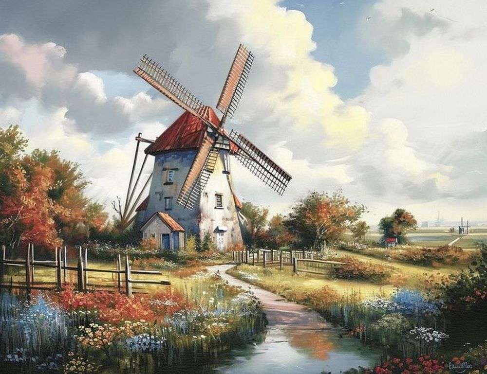 Holenderski wiatrak puzzle online