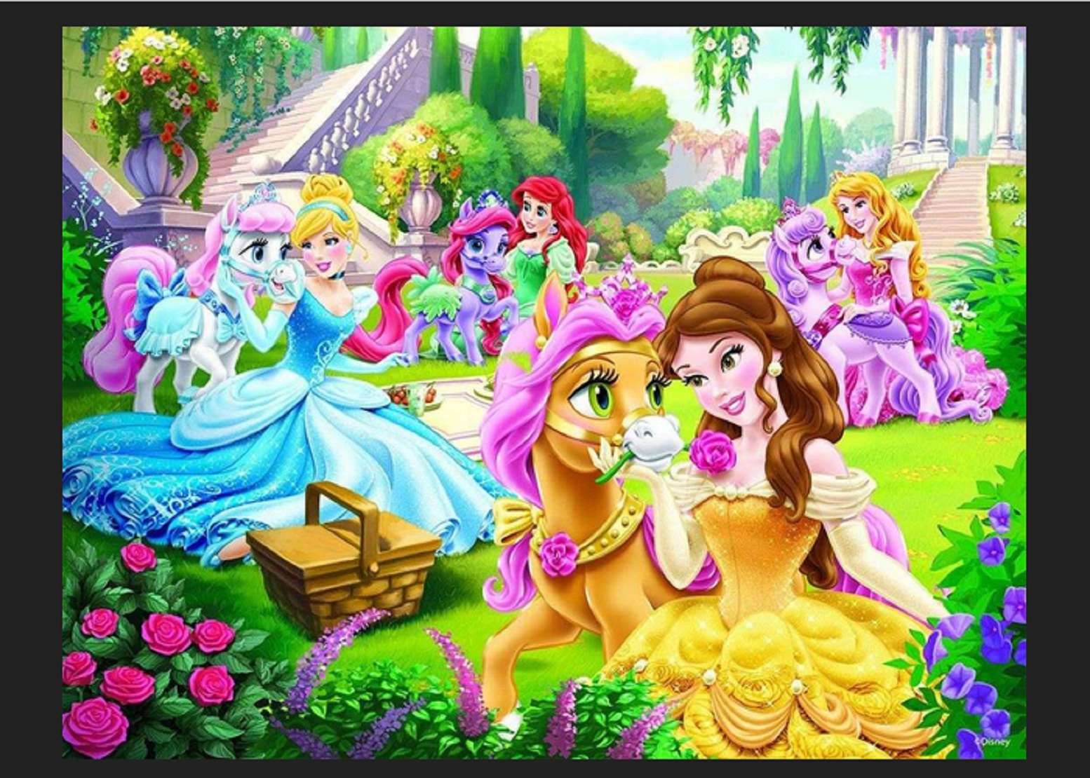 księżniczki w pięknym ogrodzie puzzle online