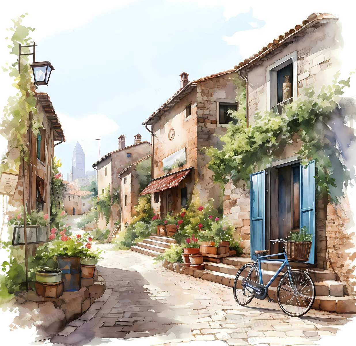 Włoska wioska puzzle online
