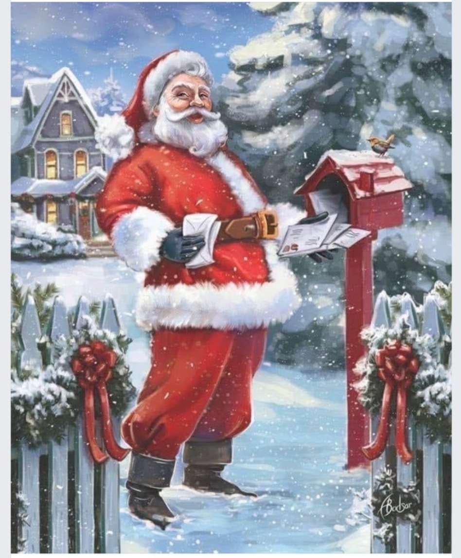 Święty Mikołaj kradnie pocztę puzzle online