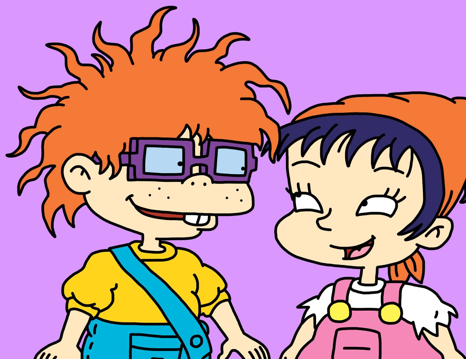 Chuckie i Kimi Finster❤️❤️❤️❤️❤️ puzzle online