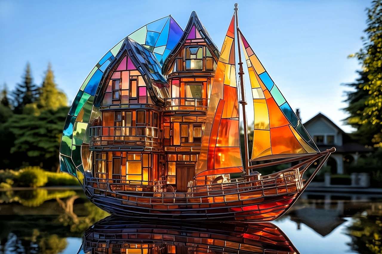 Szklana łódź mieszkalna puzzle online