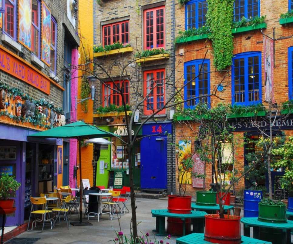 Kolorowe domy w Londynie puzzle online