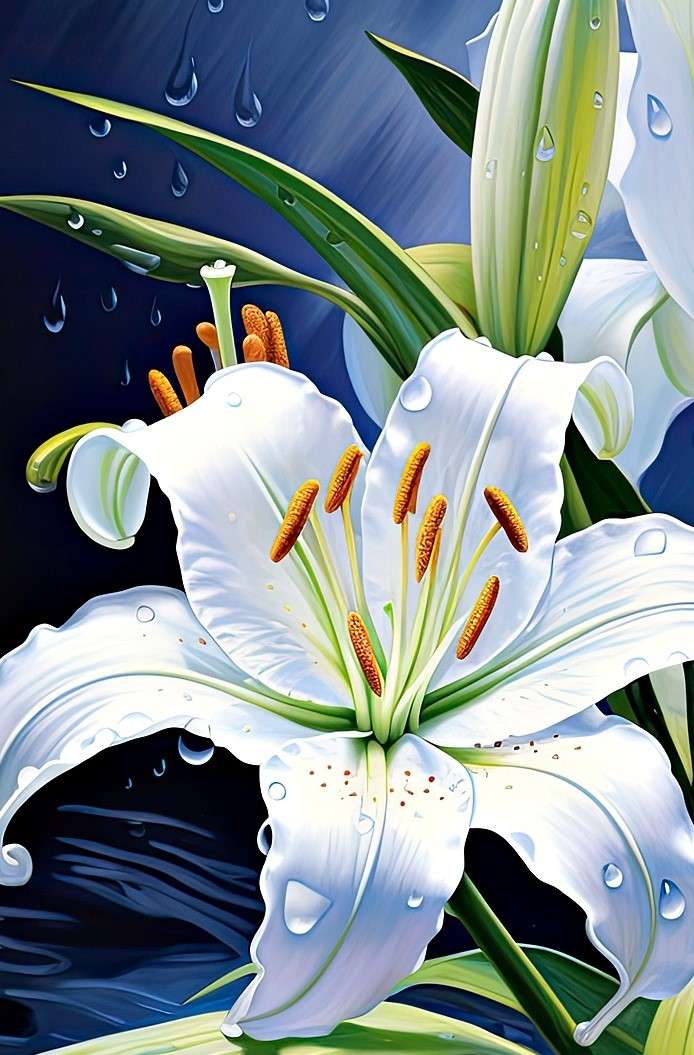 Biała lilia puzzle online