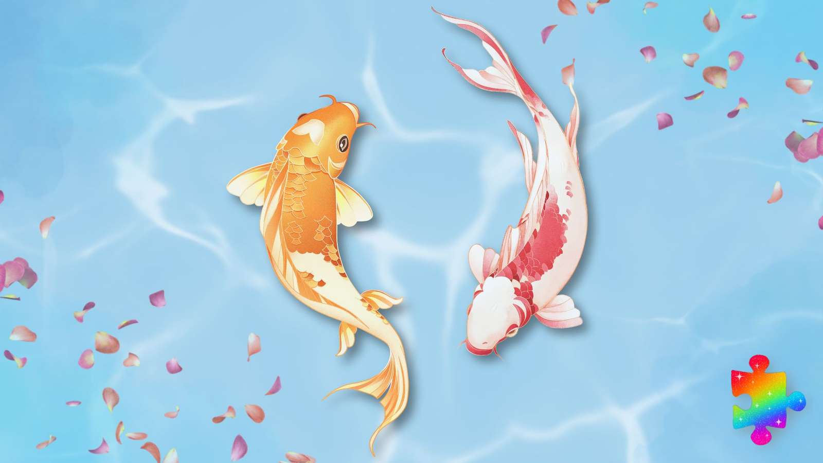 Śliczna ryba Koi puzzle online