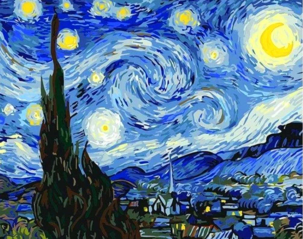 Gwiaździsta noc – Vincenta van Gogha puzzle online