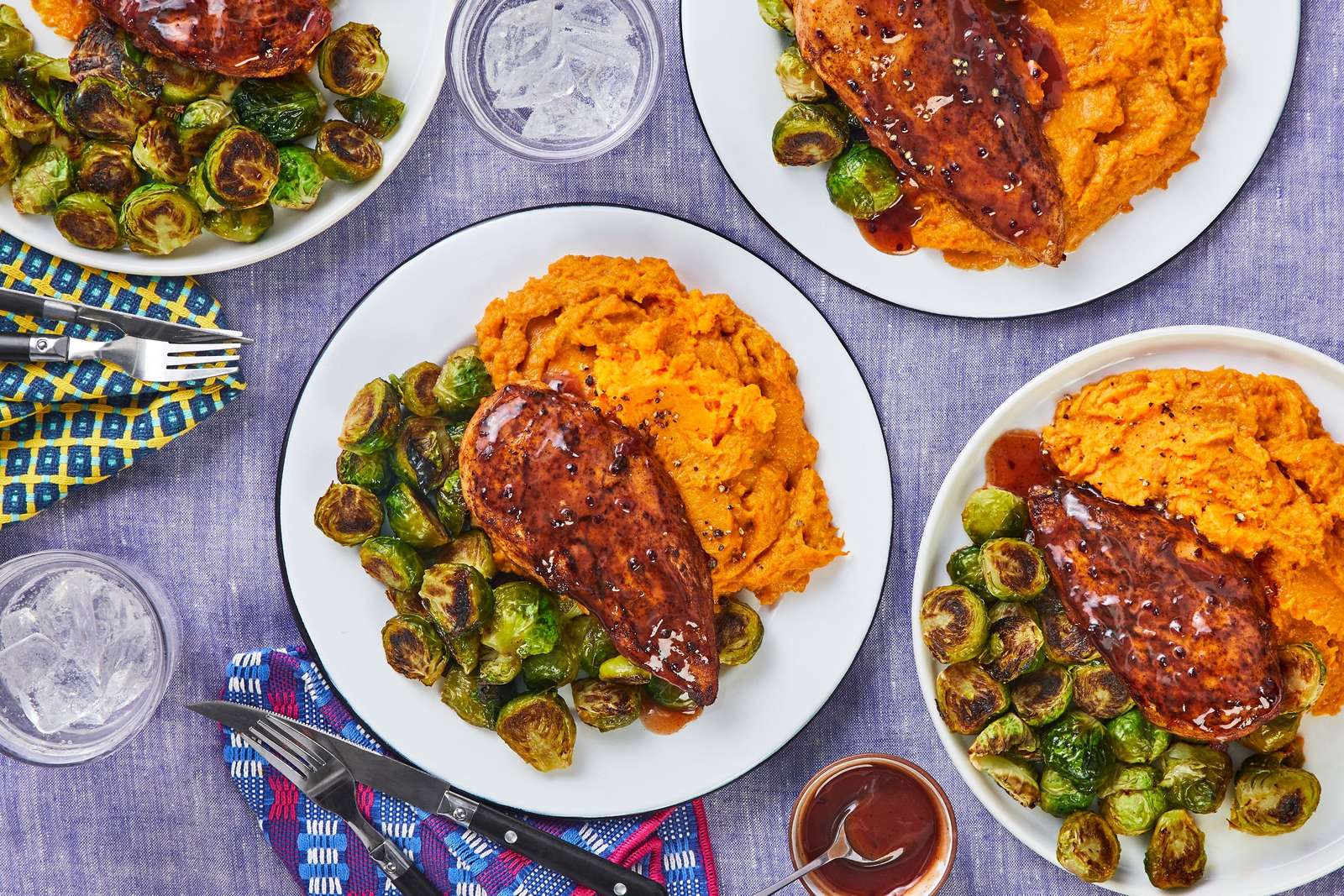 Rodzinny obiad z kurczakiem z grilla puzzle online