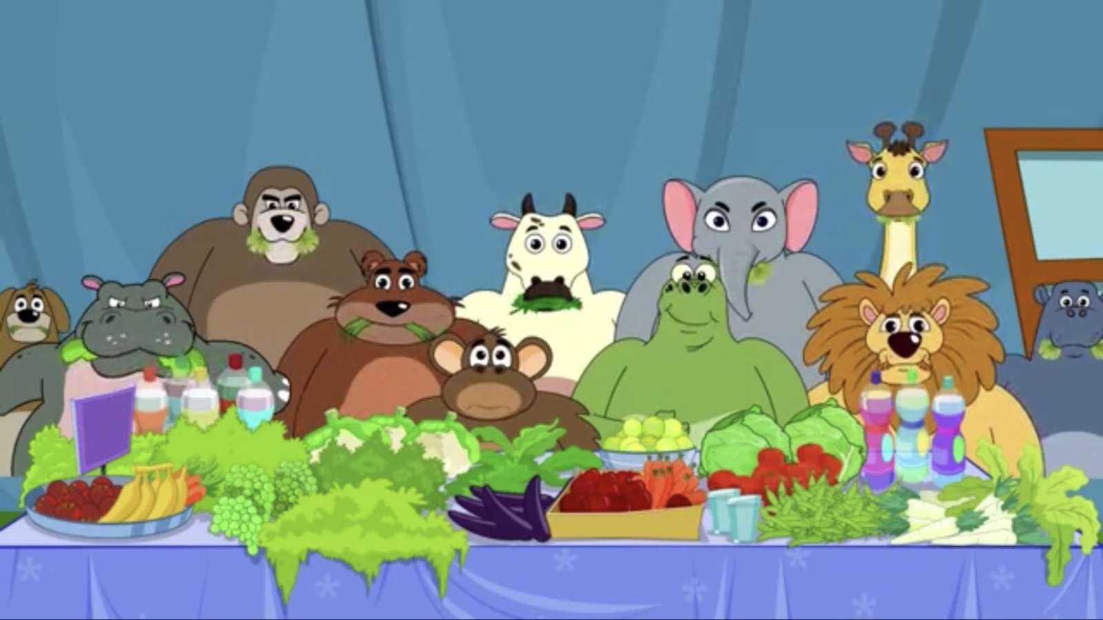 jedzenie i zwierzęta puzzle online