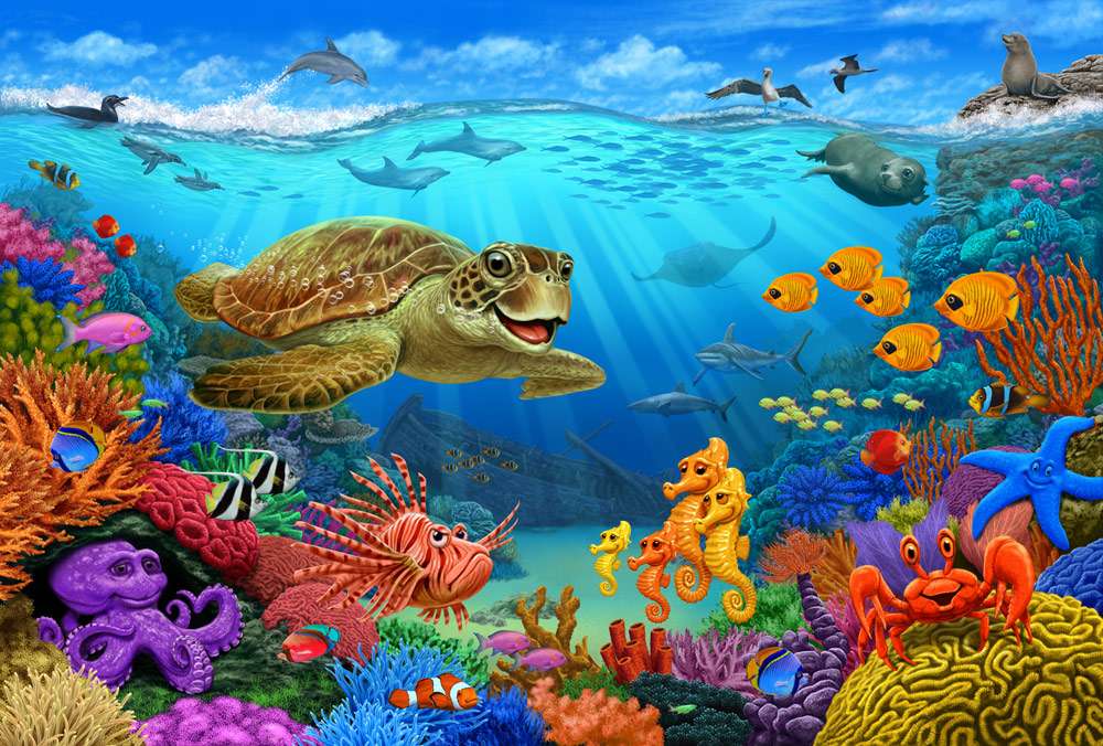 Zabawne gry podwodne puzzle online