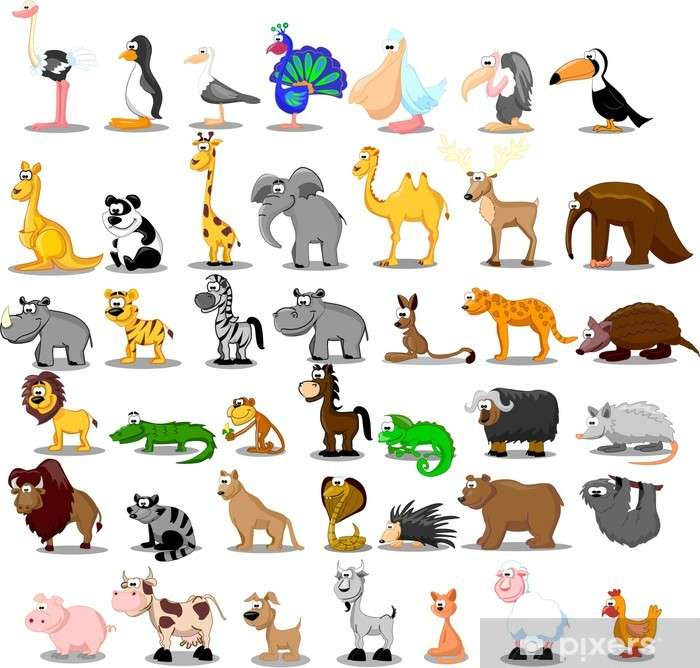 Wiele zwierząt puzzle online