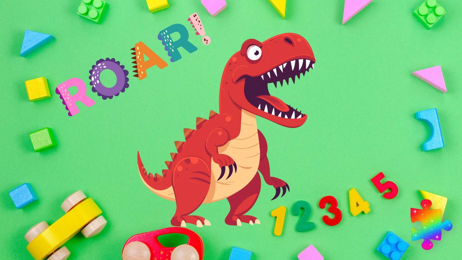 Czerwony T-Rex puzzle online