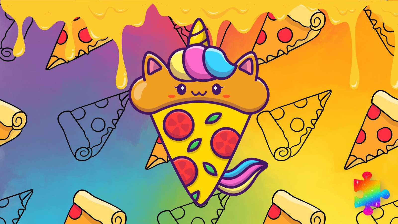 Pizza Jednorożec puzzle online