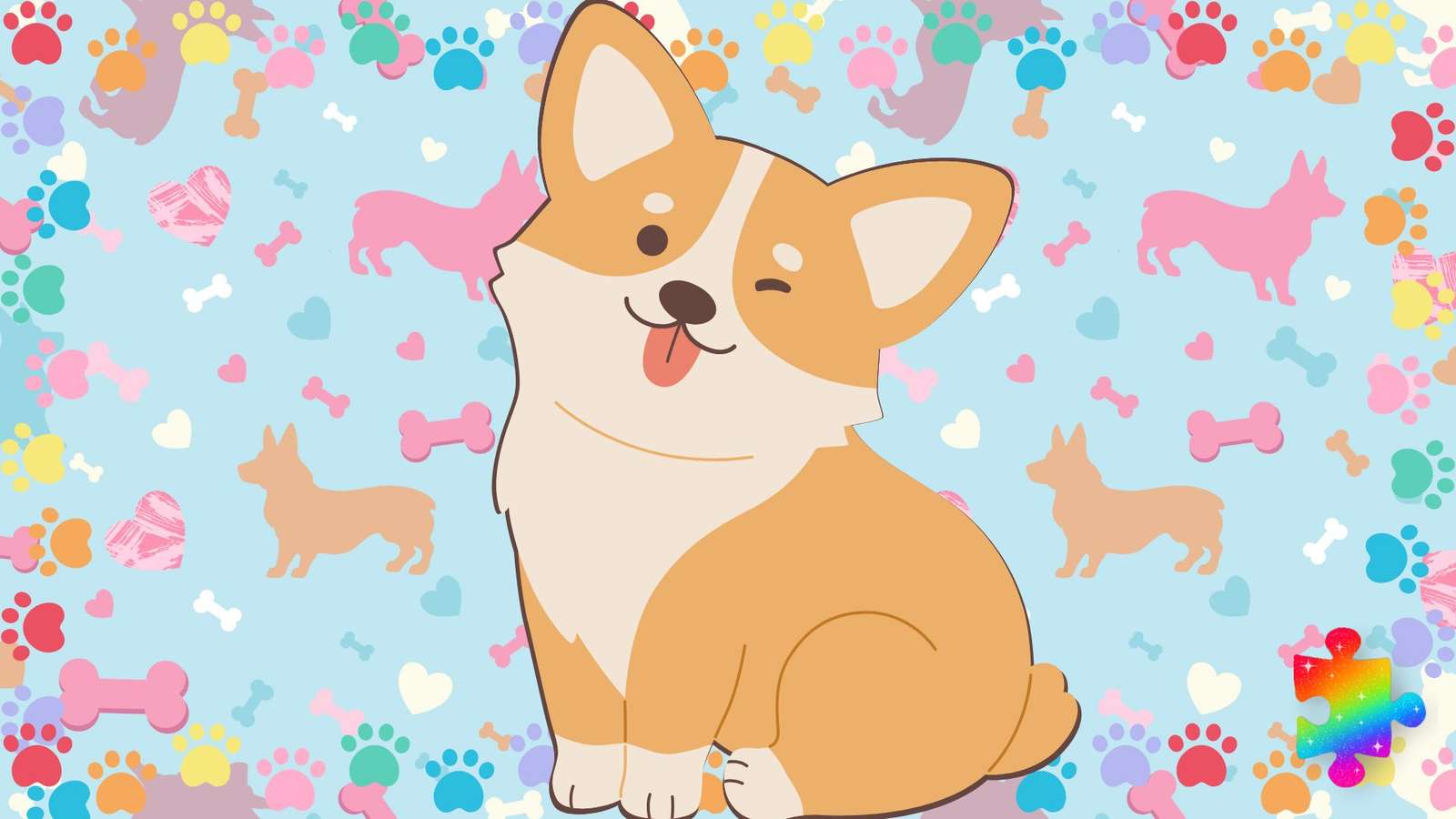 Słodki Corgi puzzle online