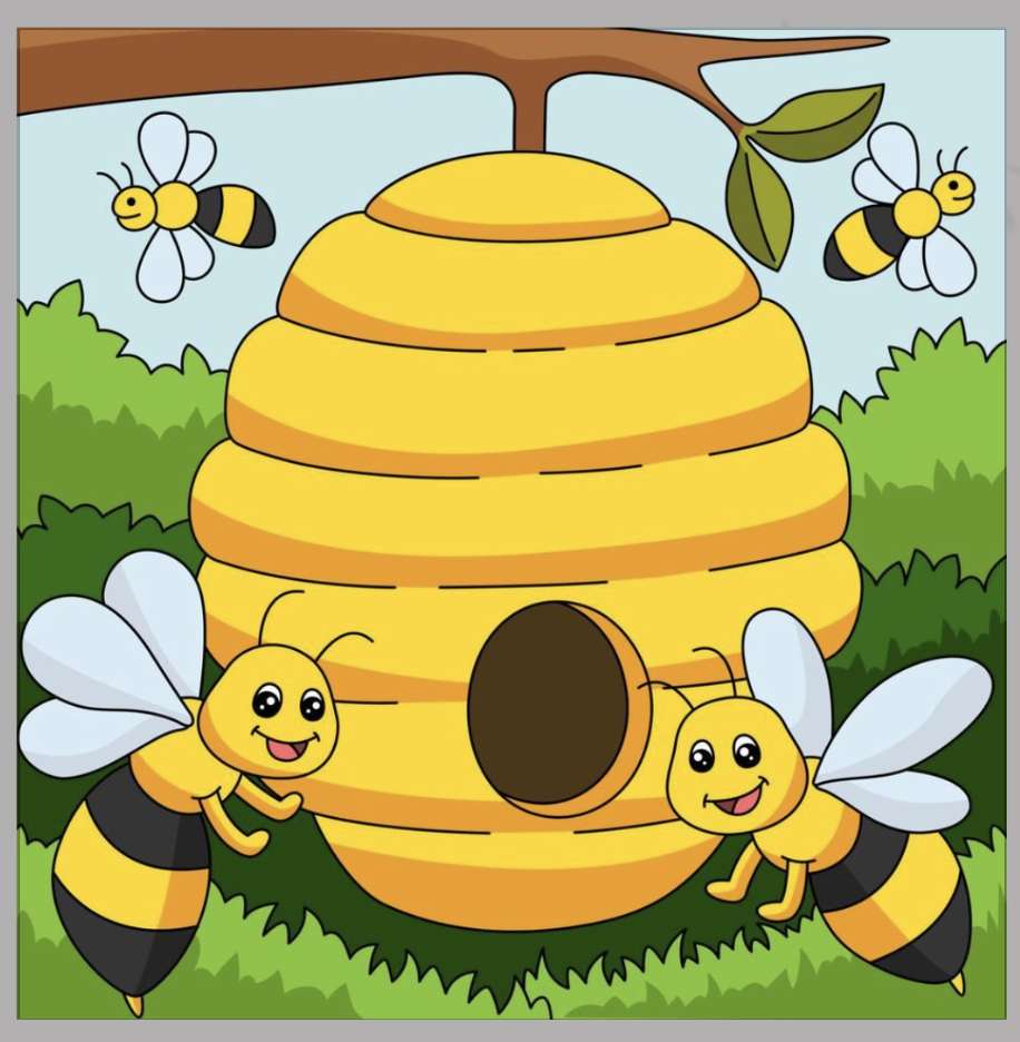 pszczoła i pole puzzle online
