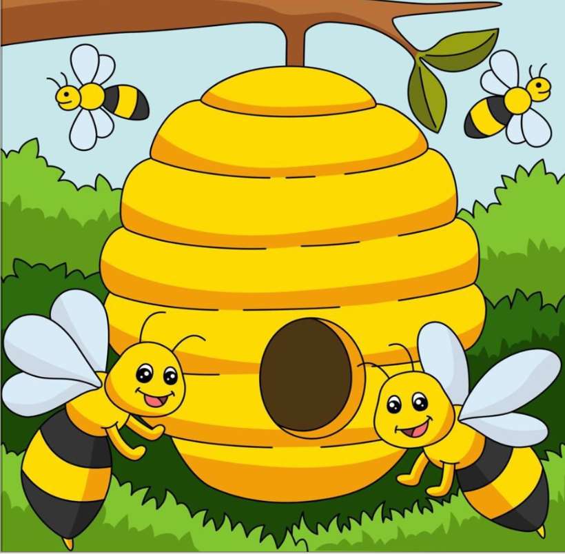 pszczoła i ul puzzle online