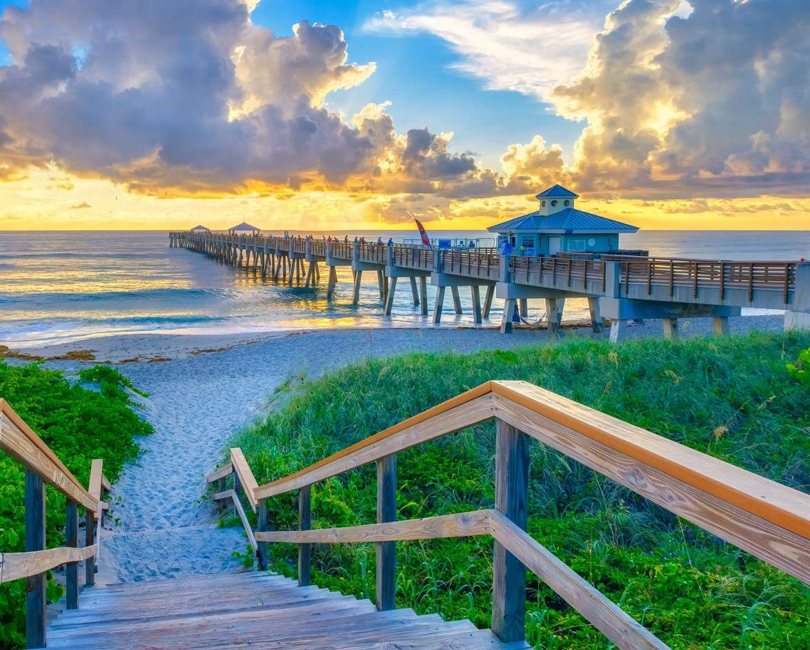 Plaża z molem na Florydzie puzzle online