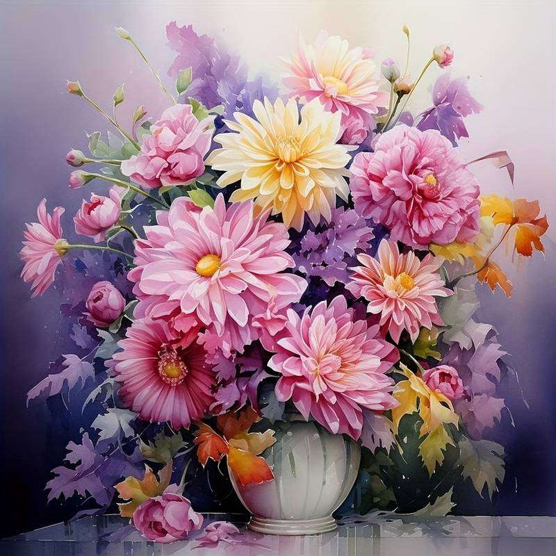 romantyczny bukiet kwiatów puzzle online
