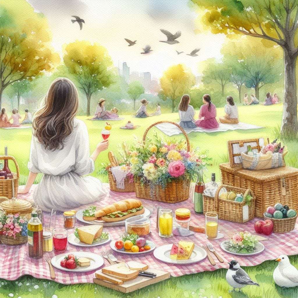 Piknik w parku puzzle online