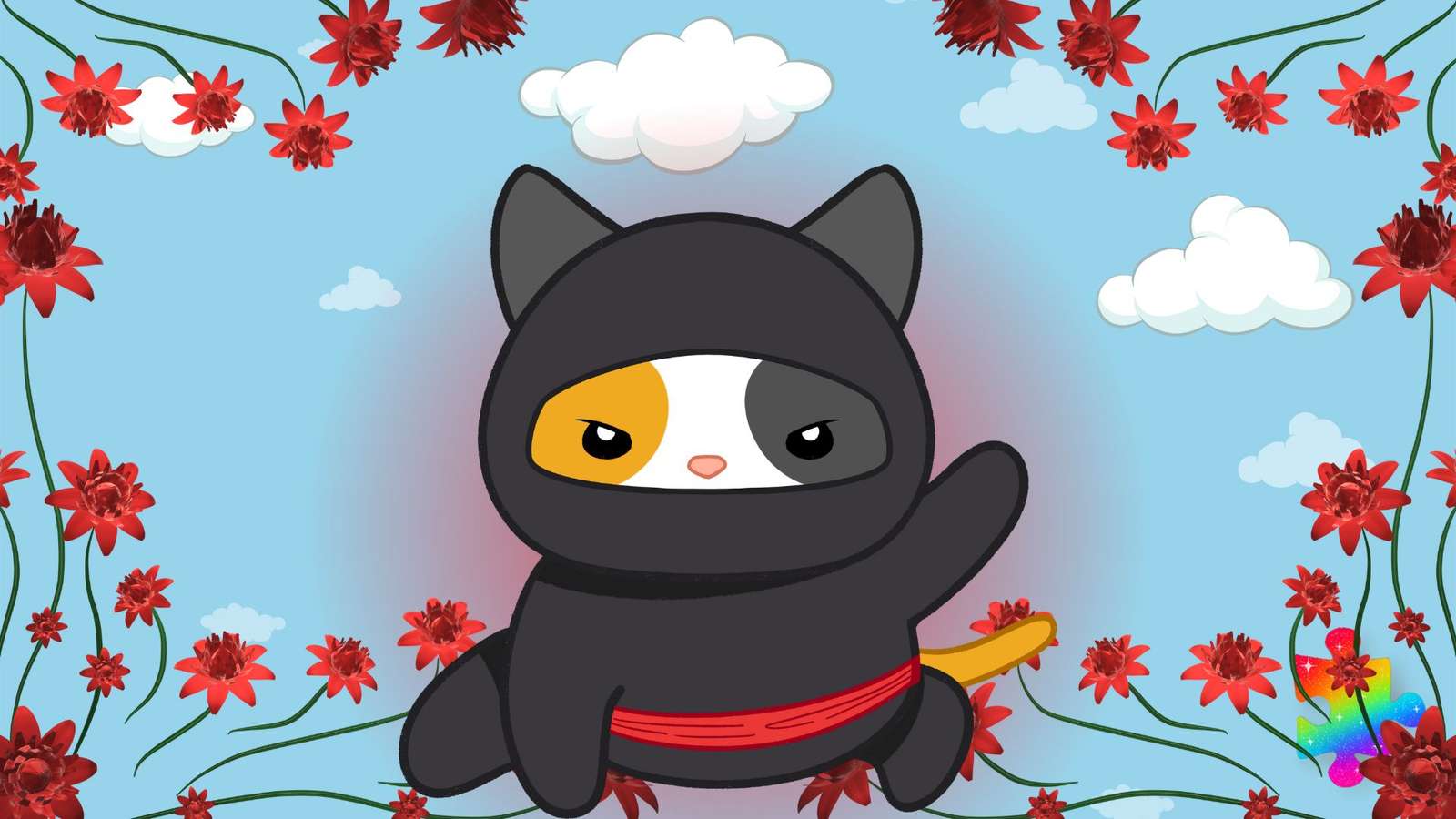 Kot Ninja puzzle online